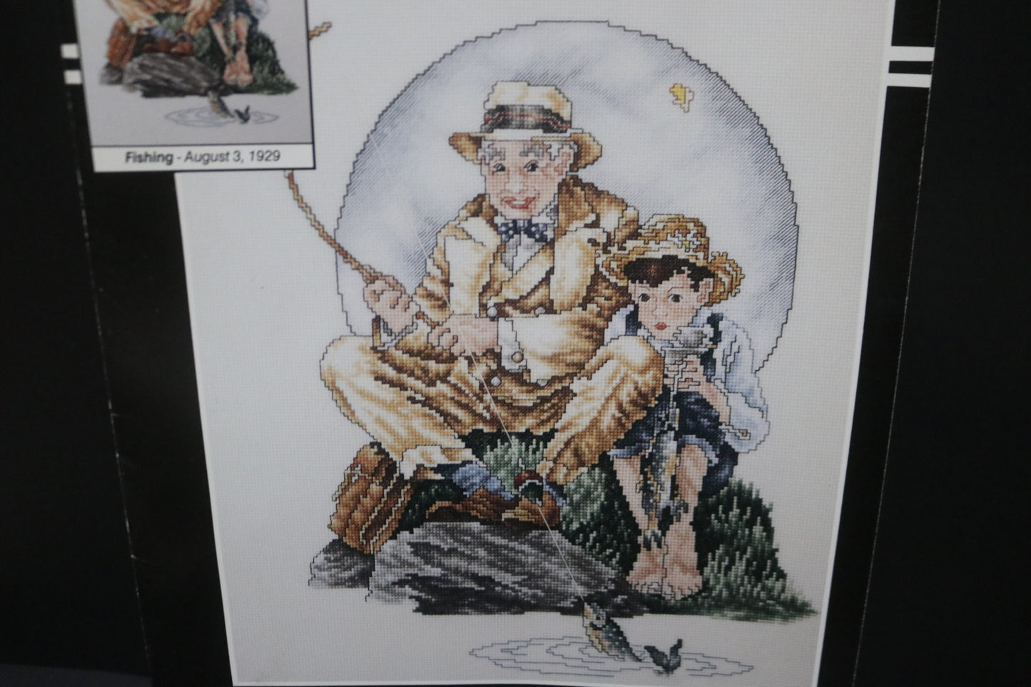 Norman Rockwell Stoney Creek SEPL009 The Saturday Evening Post Fishing Counted Cross Stitch Chart