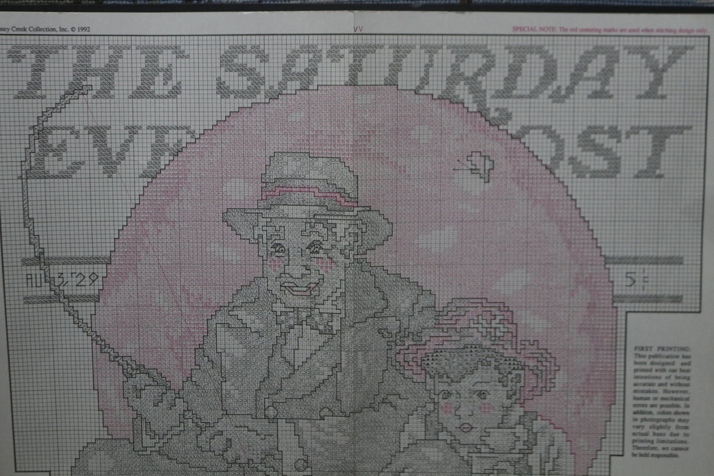 Norman Rockwell Stoney Creek SEPL009 The Saturday Evening Post Fishing Counted Cross Stitch Chart