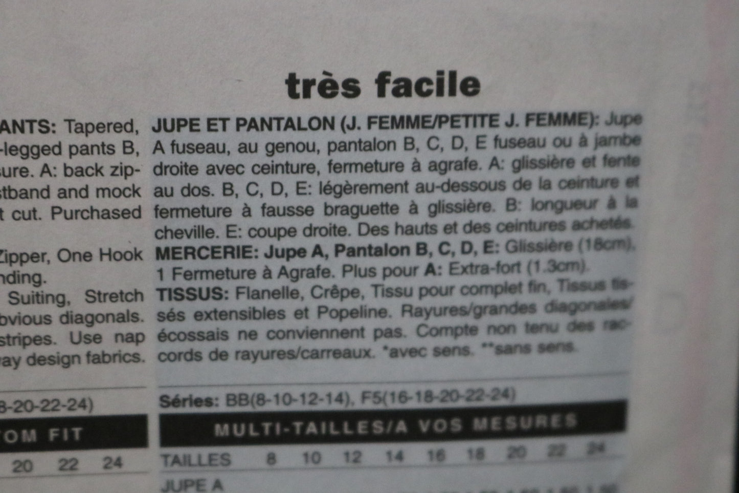 Butterick 5391 Misses / Misses Petite Skirt and Pants Sewing Pattern - UNCUT - Size 8 10 12 14