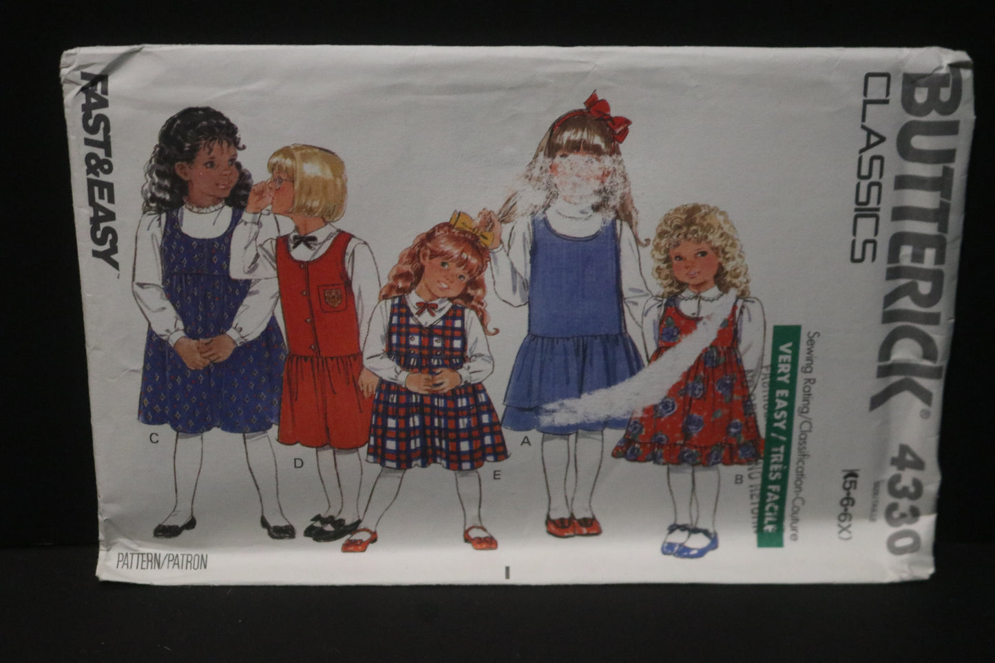 Butterick 4330 Childrens Jumper Sewing Pattern - UNCUT Size 5 6 6X