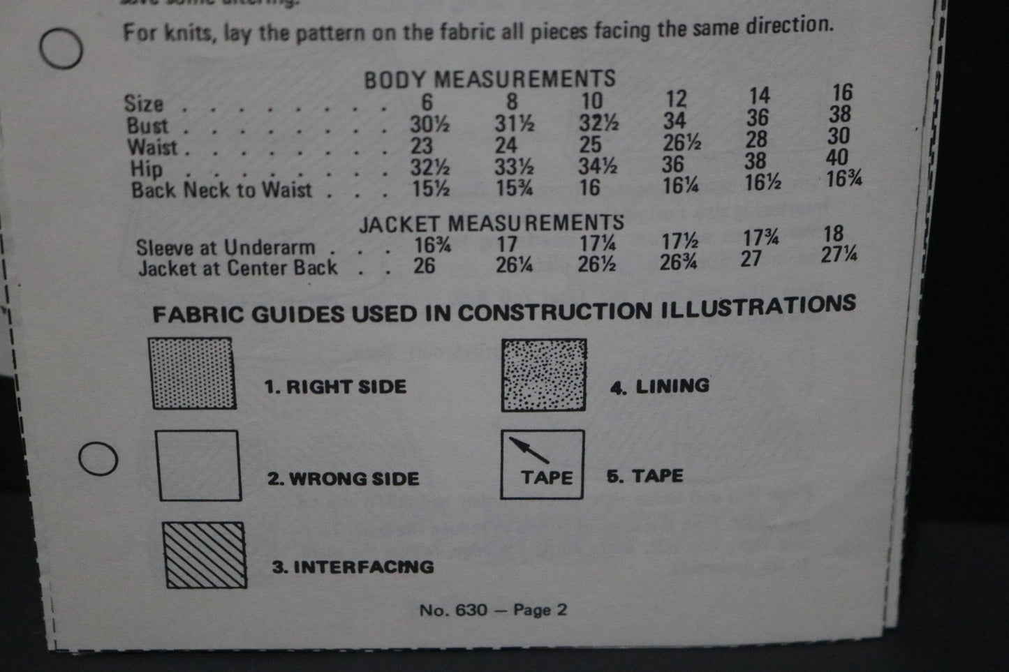 Jean Hardy Pattern No. 630 Misses English Riding Jacket Sewing Pattern UNCUT Size 6 - 16