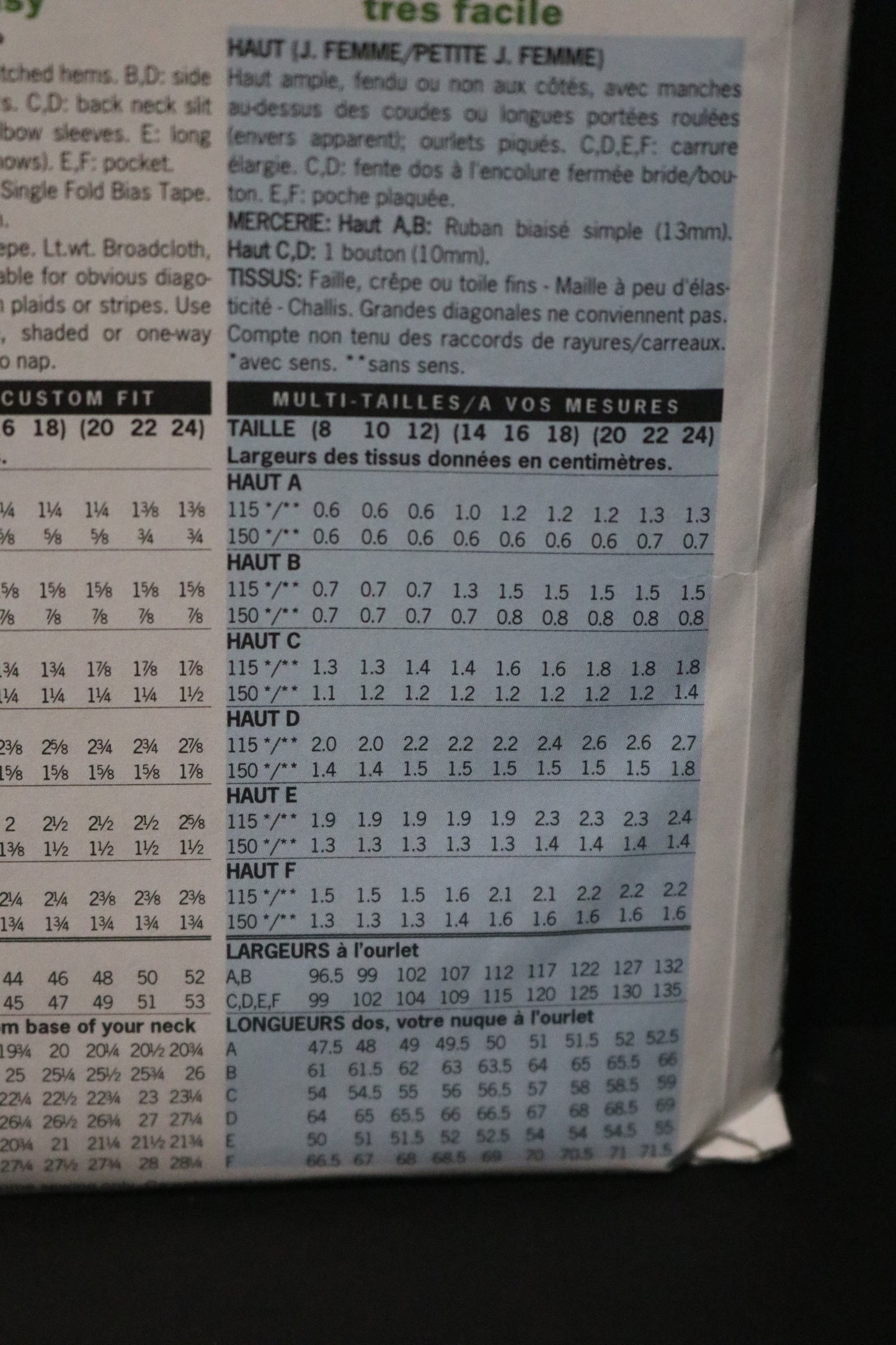 Butterick 5948 Misses / Misses Petite Top Sewing Pattern UNCUT  Size 14 16 18