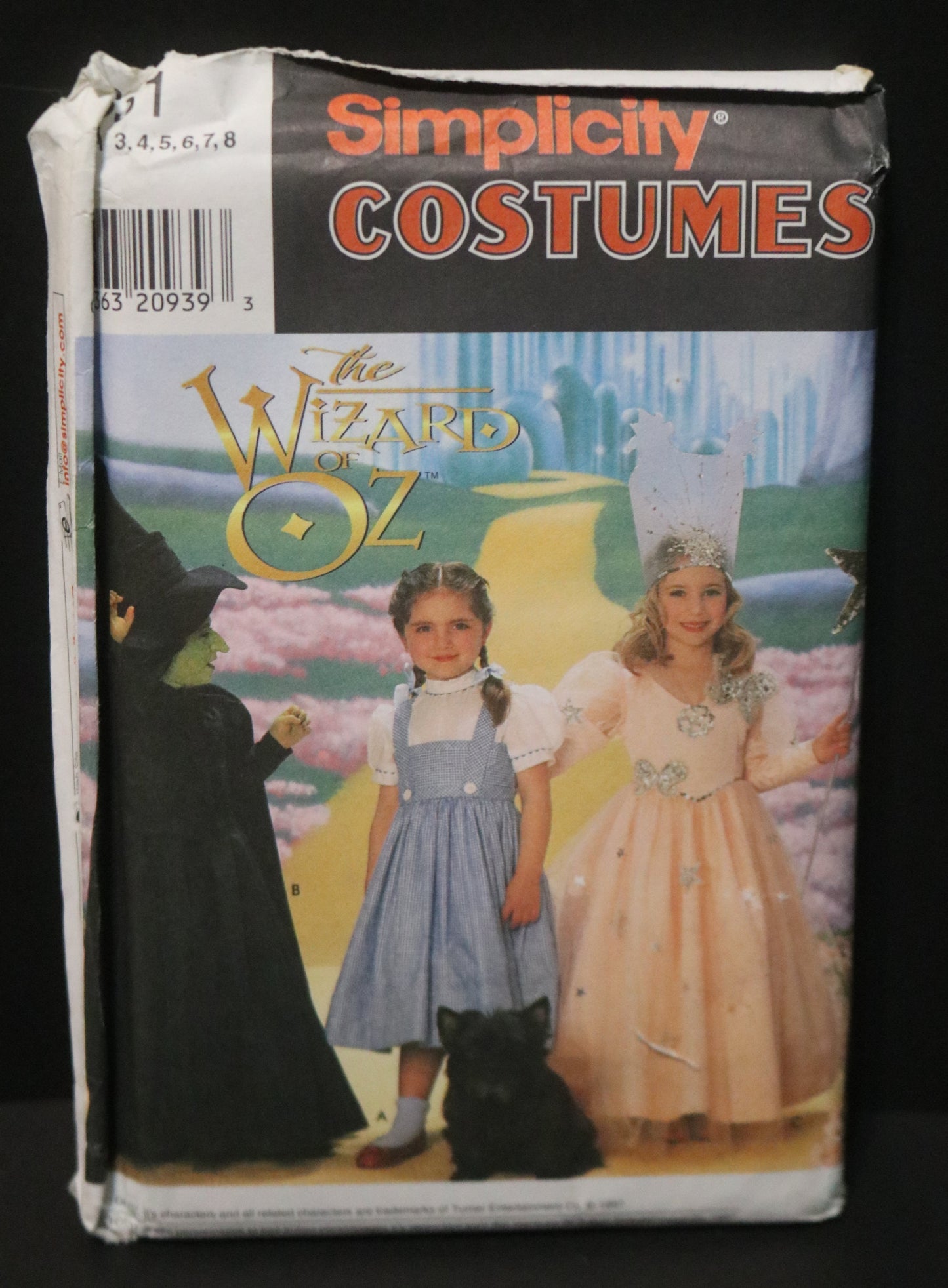 Simplicity 0631 Girls Wizard of Oz Dorothy and Glinda Costume Sewing Pattern - UNCUT - Size 3 4 5 6 7 8