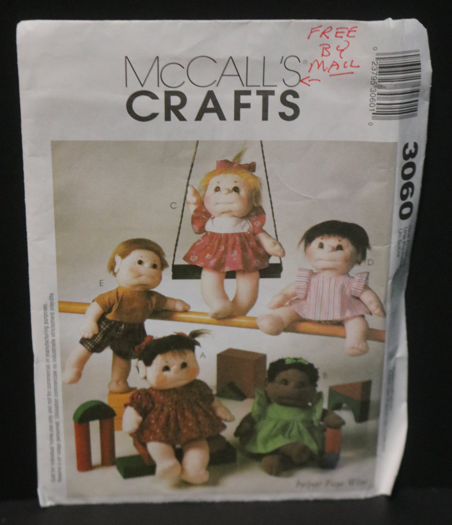 McCalls 3060 Faye Wine 12" Soft Sculptured Doll Sewing Pattern Uncut