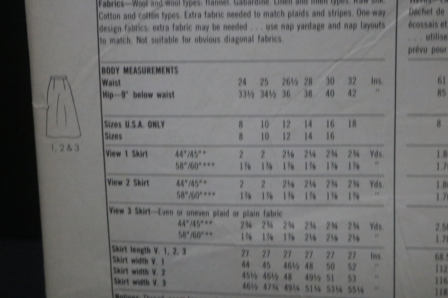 Simplicity 6698 Misses Front Wrap Skirts Sewing Pattern - UNCUT -  Size 14