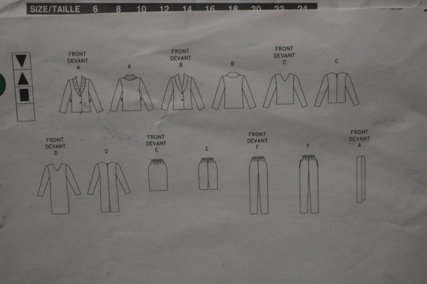 Vogue 1710 Misses / Misses Petite Jacket Dress Top Skirt and Pants Sewing Pattern - UNCUT - Size 12 14 16