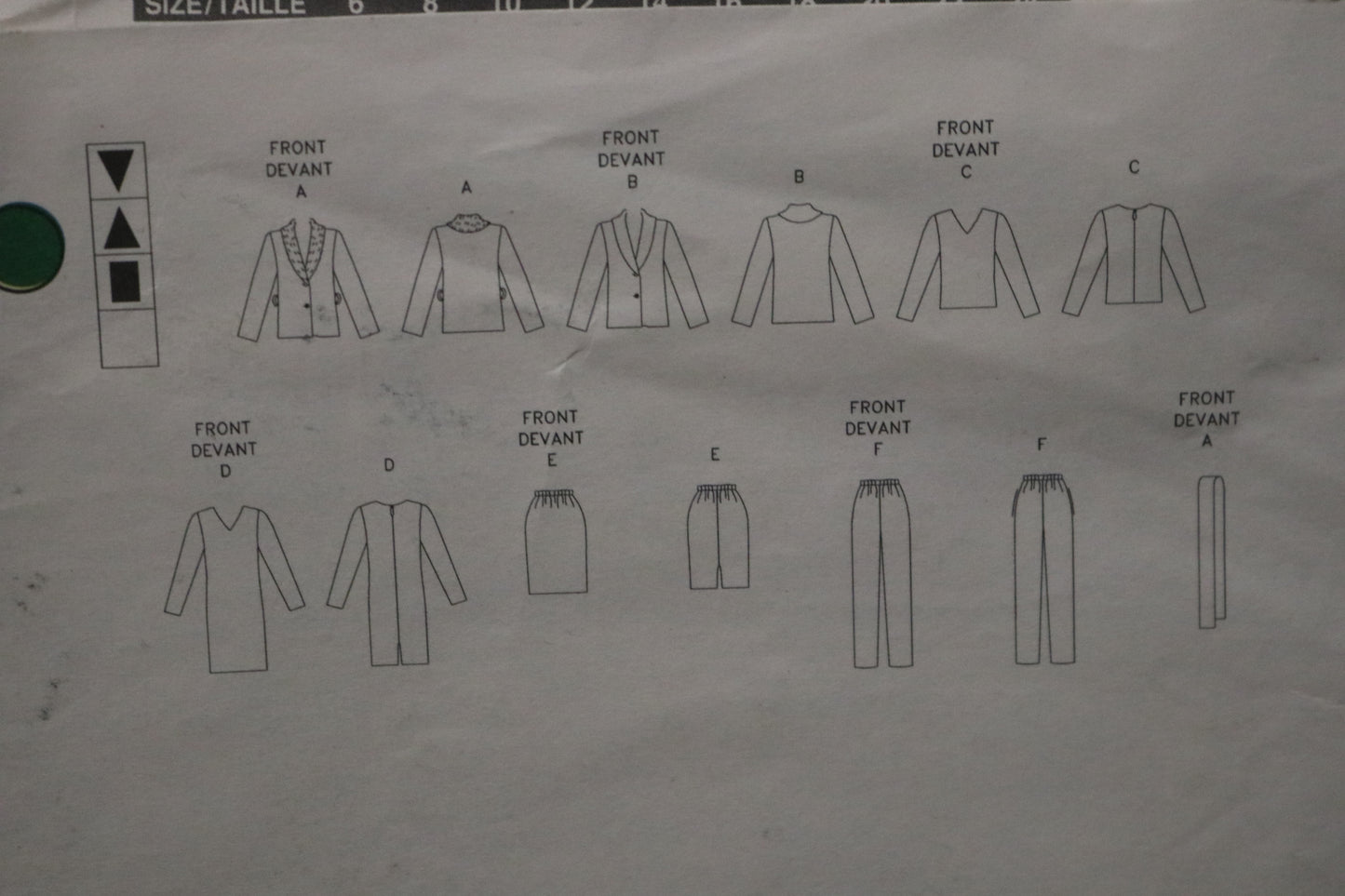 Vogue 1710 Misses / Misses Petite Jacket Dress Top Skirt and Pants Sewing Pattern - UNCUT - Size 12 14 16