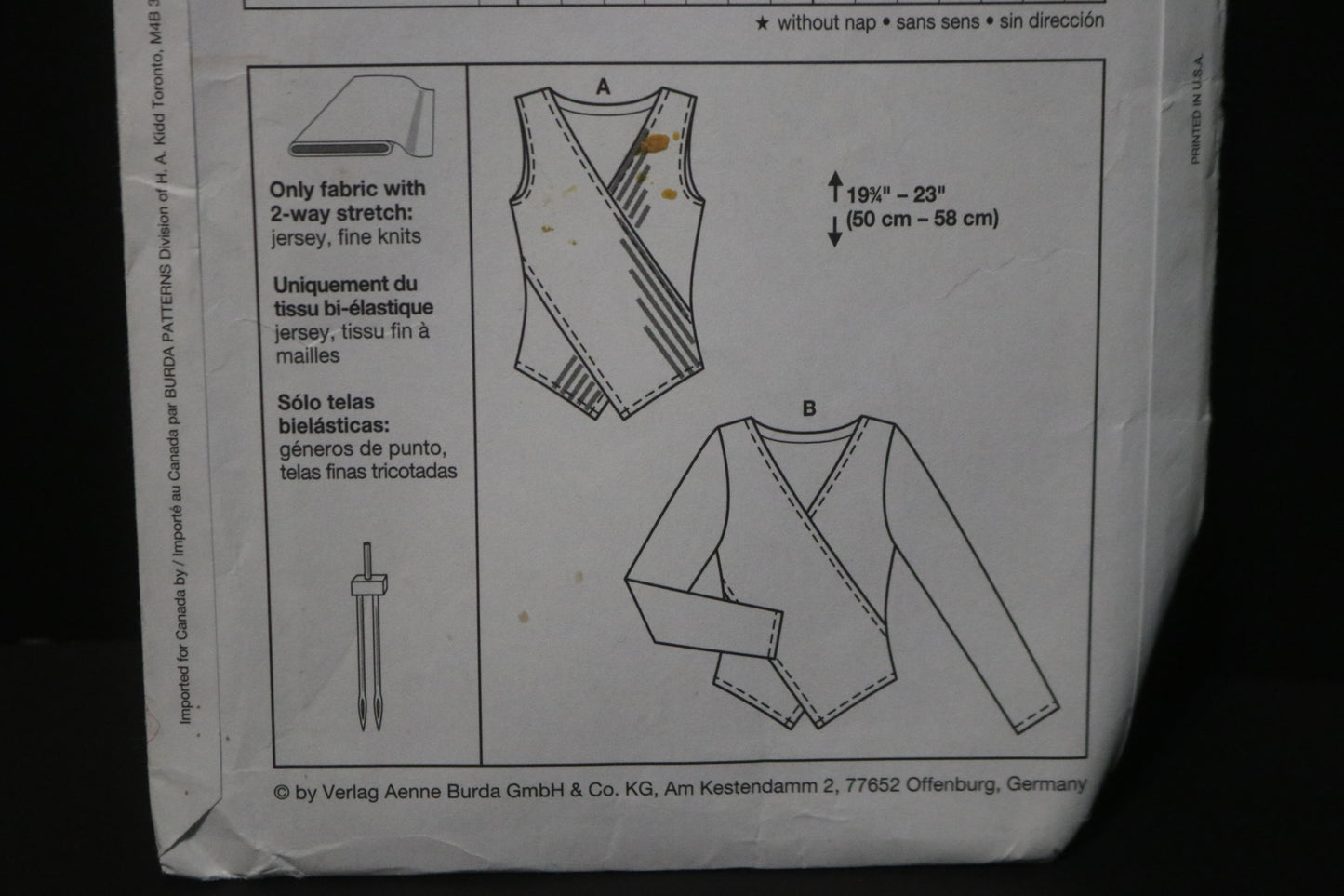 Burda 8217 Misses T Shirt Sewing Pattern - UNCUT - Size 10 12 14 16 18 20 22
