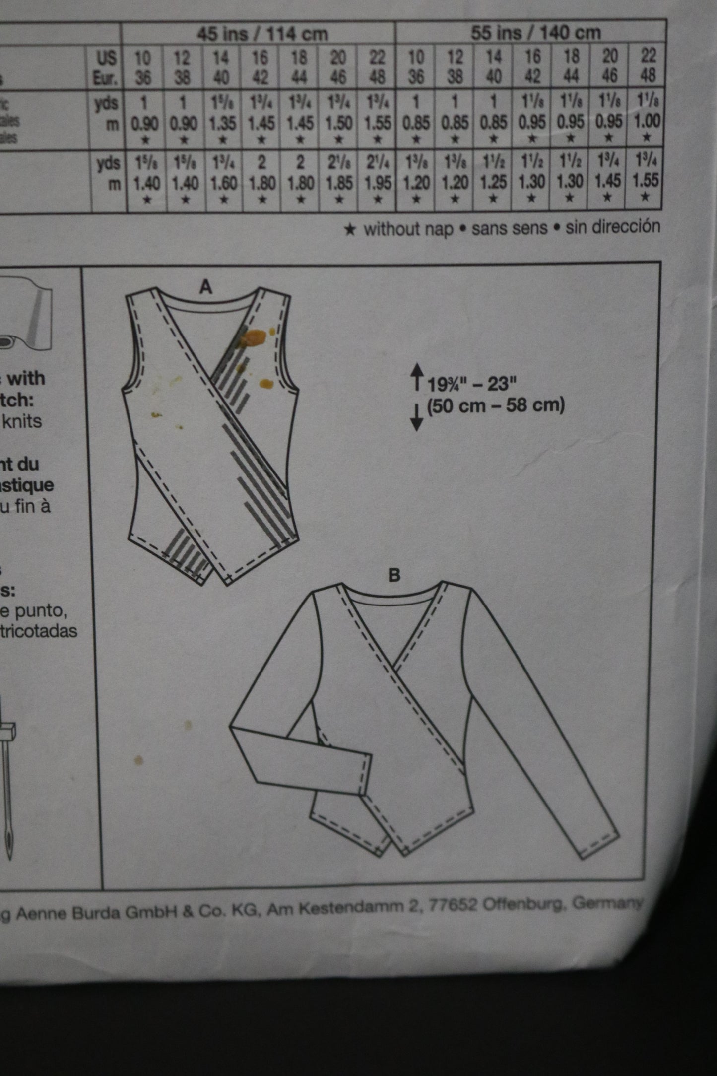 Burda 8217 Misses T Shirt Sewing Pattern - UNCUT - Size 10 12 14 16 18 20 22