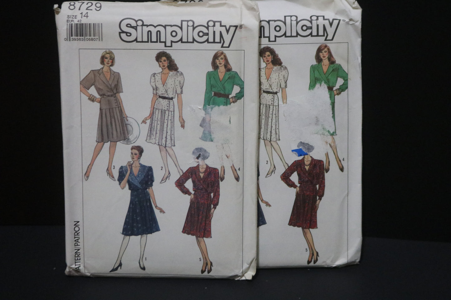 Simplicity 8729 Misses Front Wrap Dress Sewing Pattern UNCUT Size 14