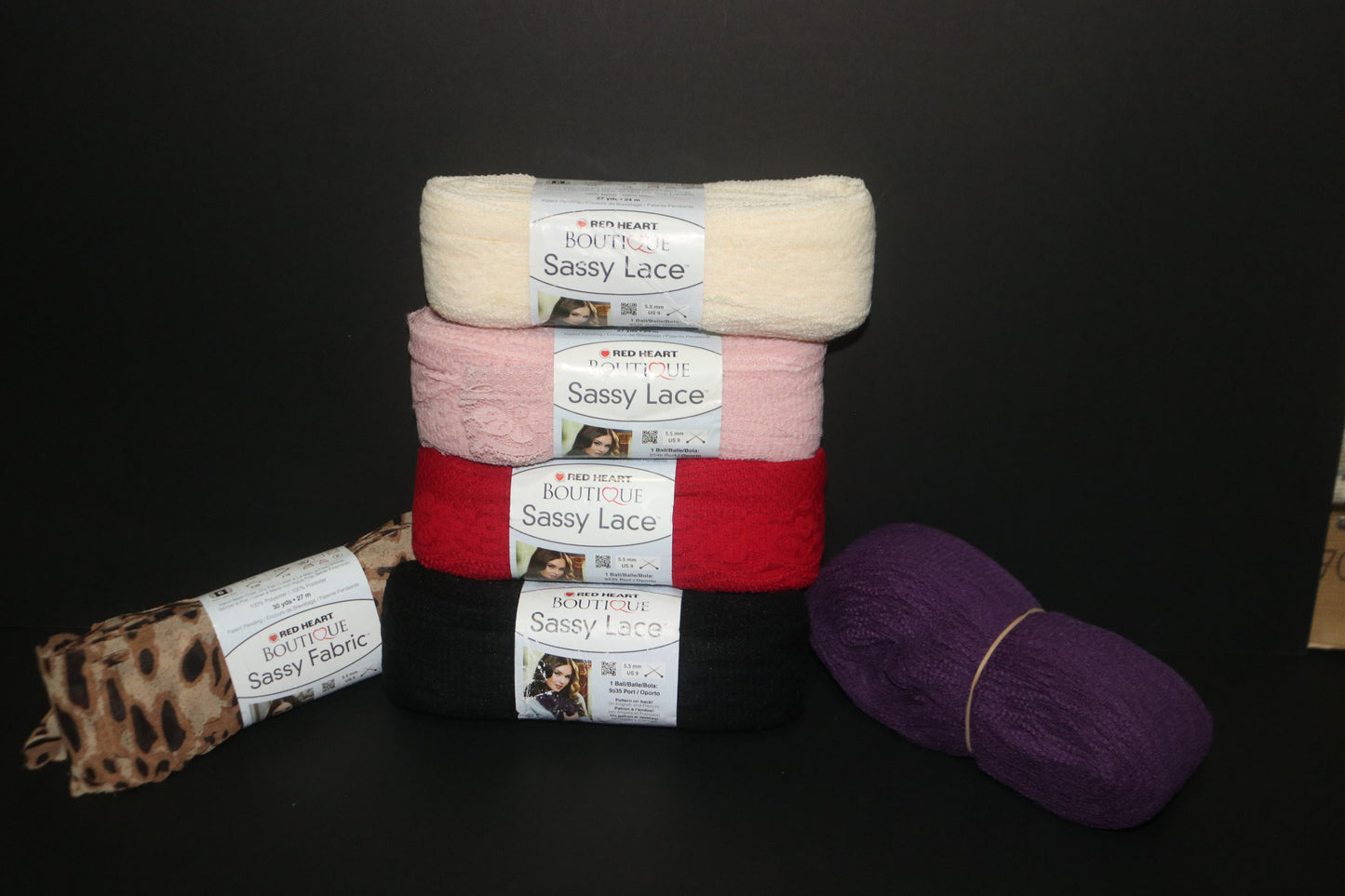 Red Heart Sassy Boutique Sassy Lace and Fabric Yarn For Knitting and Crocheting - Being Sold IndividuallY