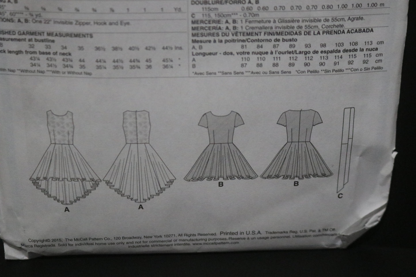 McCalls 7123  Misses Dress and Sash Sewing Pattern - UNCUT - Size 4 6 8 10 12