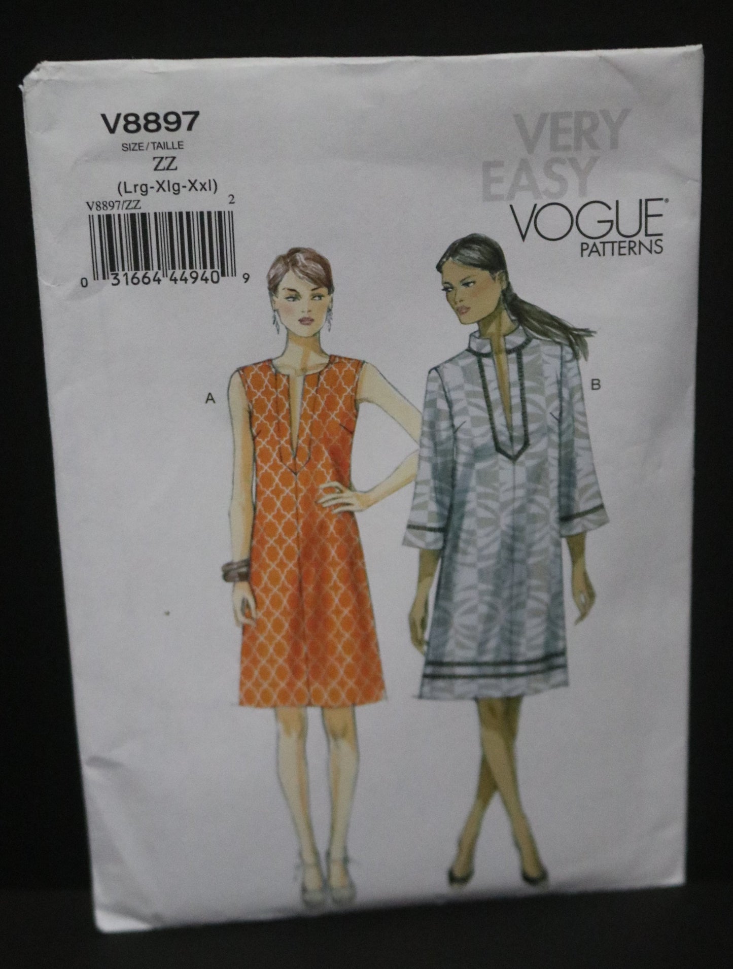 Vogue 8897 Misses Dress Sewing Pattern - UNCUT - Size Lrg Xlg Xxl