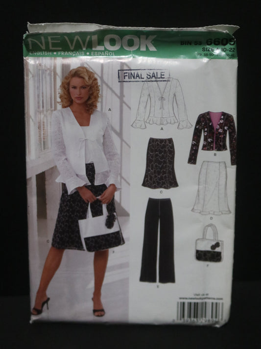 New Look 6609 Misses Jacket Skirt and Pants Sewing Pattern - UNCUT - Size 10 - 22