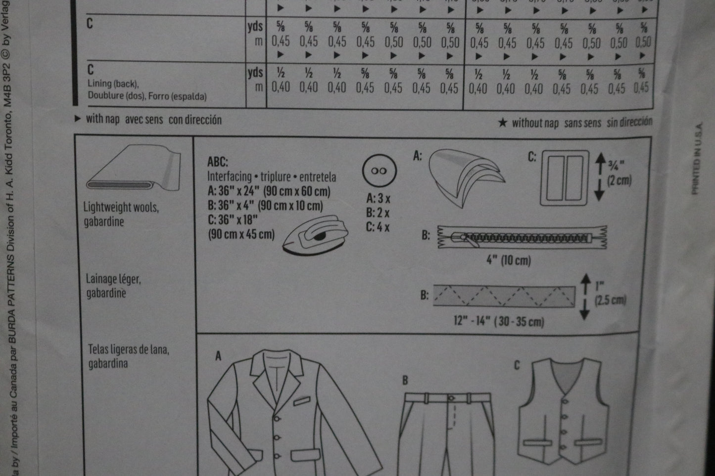 Burda 9443 Boys Suit - jacket Pants and Vest Sewing Pattern UNCUT Size 2 - 8