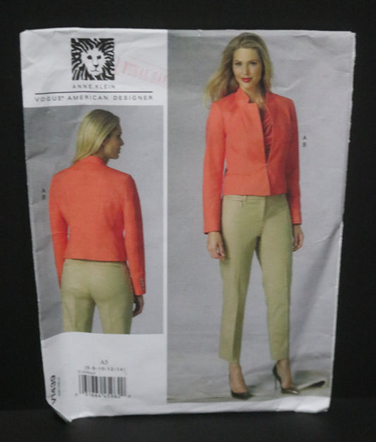 Vogue 1439 Anne Klein Misses Jacket and Pants Sewing Pattern - UNCUT - 6 8 10 12 14