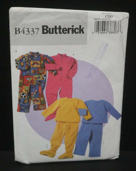 Butterick 4337 Childrens Girls Loungewear Sewing Pattern - UNCUT Size 2 3 4 5