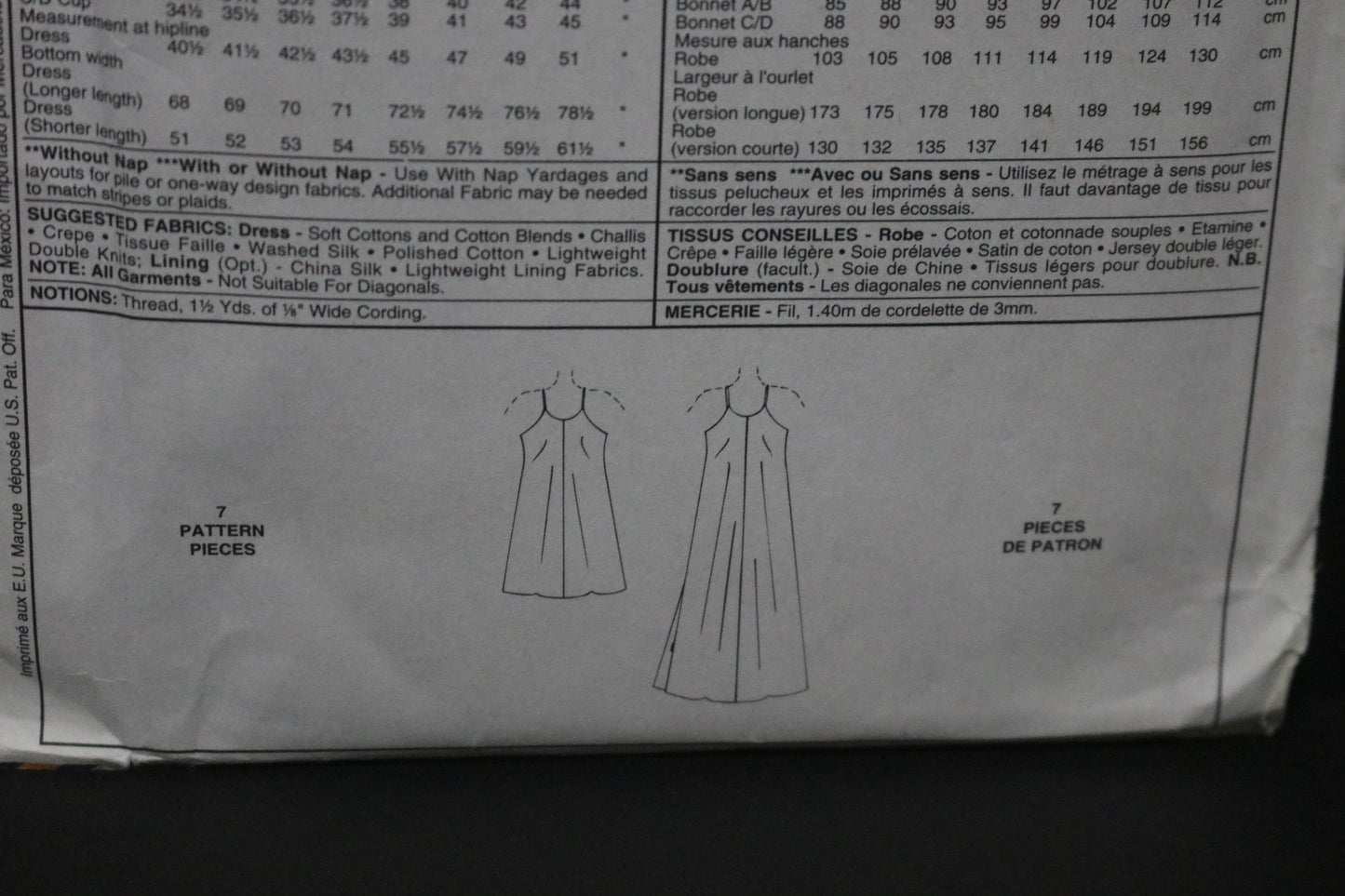 McCalls 7726 Misses Pullover Dress in Two Lengths Sewing Pattern - UNCUT - Size 10 12 14