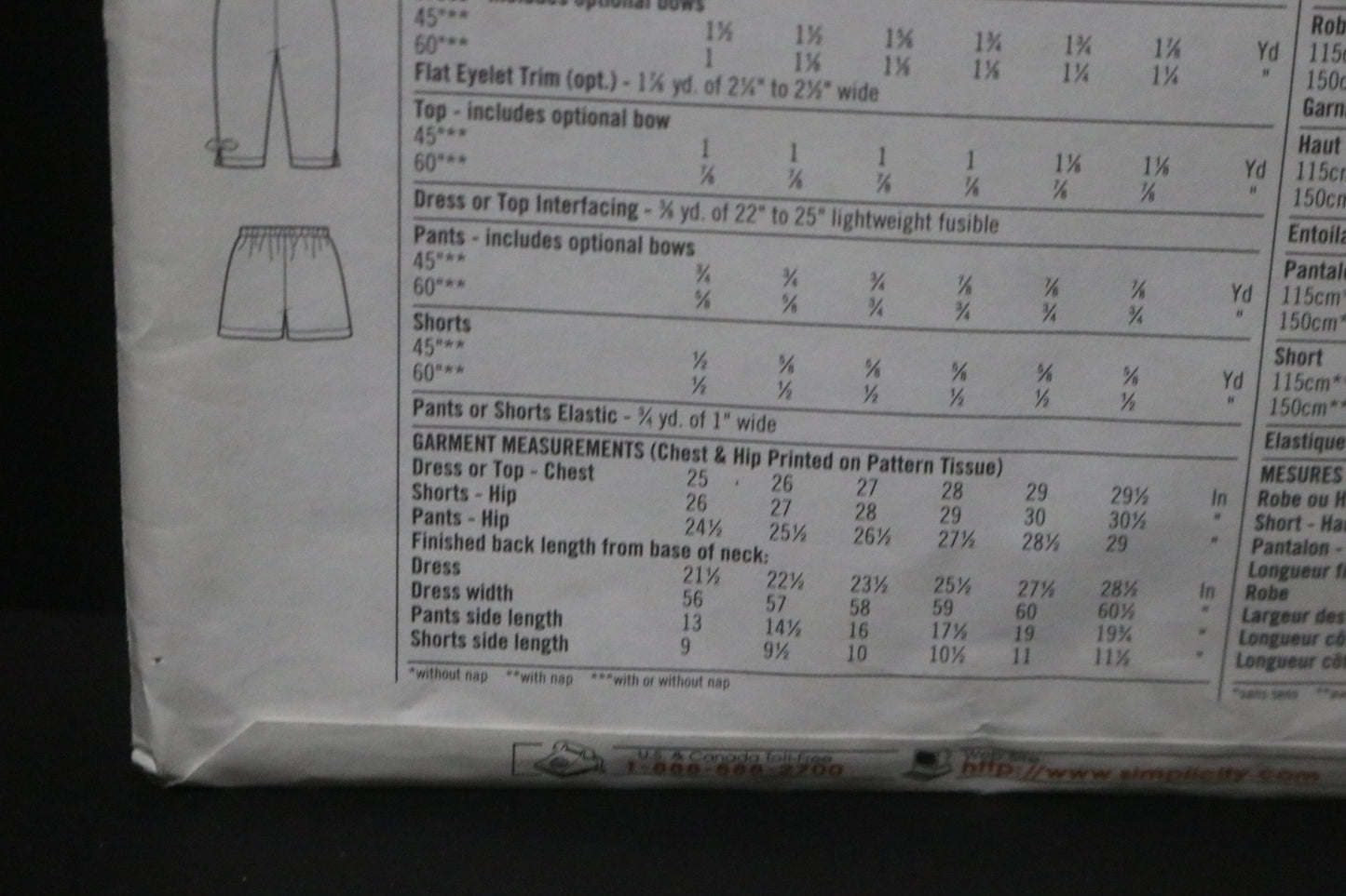 Simplicity 8576 Childs Girls Dress or Top and Pants or Shorts Sewing Pattern - UNCUT Size 2 3 4