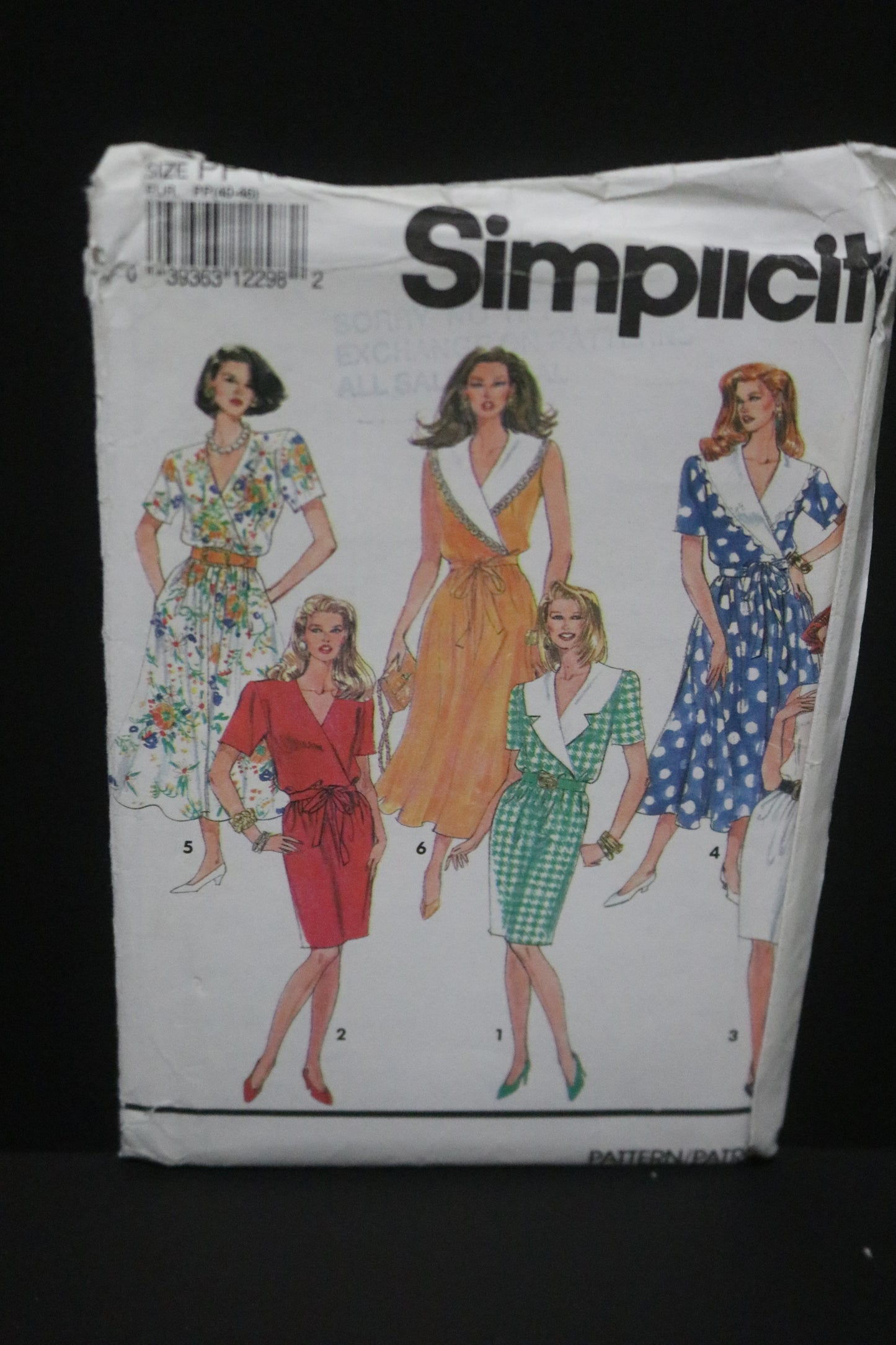 Simplicity 7735 Misses Slim or Flared Dress with or without Collar and Tie Belt Sewing Pattern UNCUT  Size 12 - 18