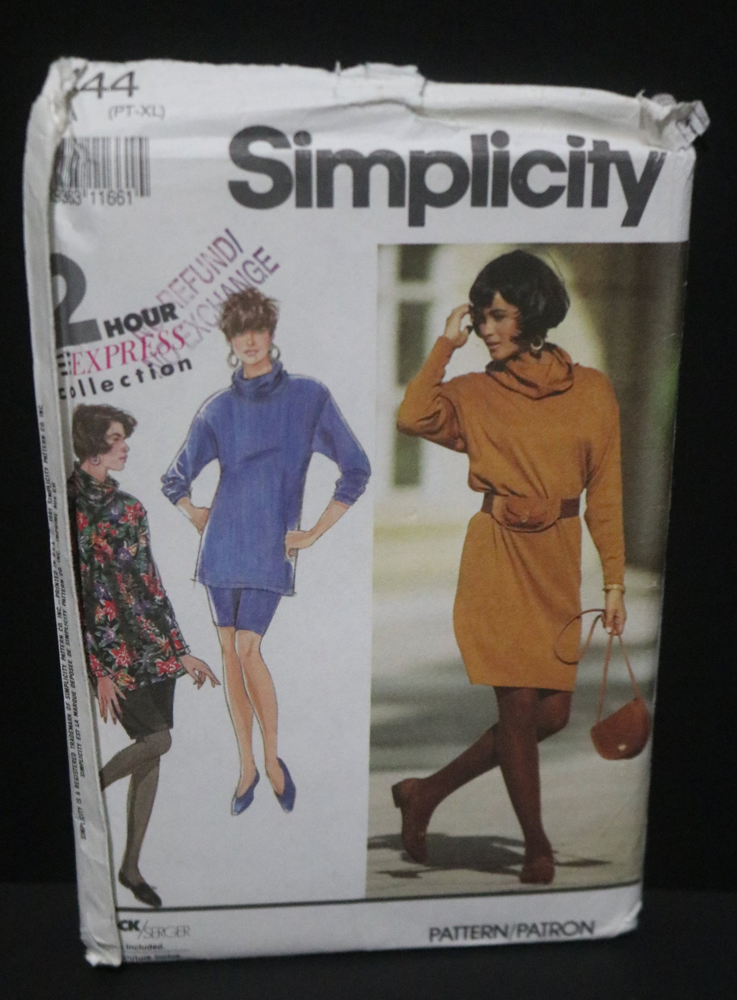 Simplicity 7444 Misses Knit Skirt Dress or Tunic and Bicycle Shorts Sewing Pattern UNCUT  Size Pt - XL