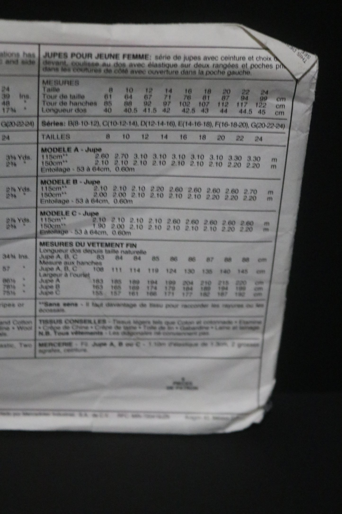 McCalls 6241  Misses Skirts Sewing Pattern UNCUT Size 12 14 16