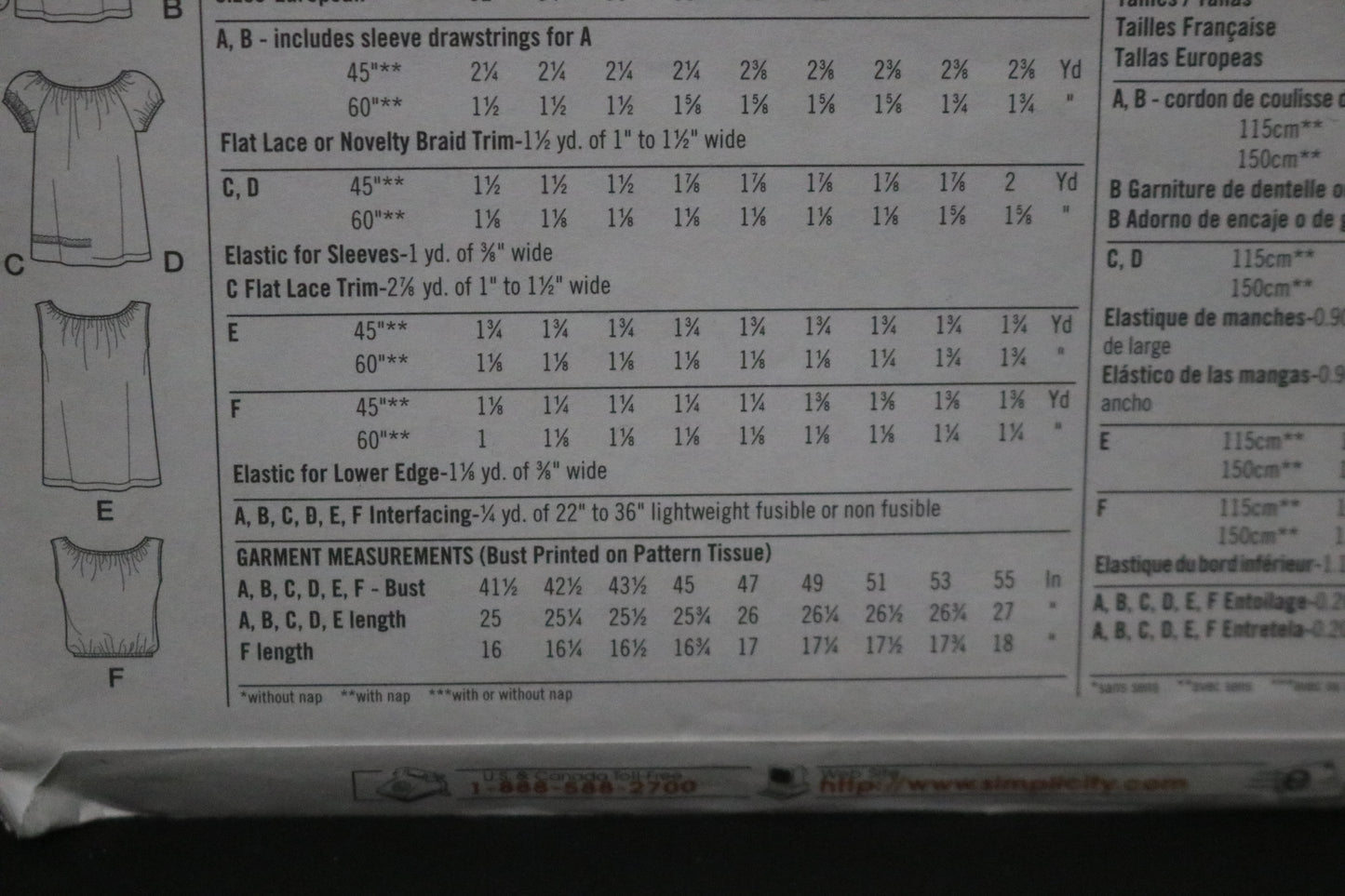 Simplicity 8741 Misses Tops Sewing Pattern - UNCUT - Size 18 20 22