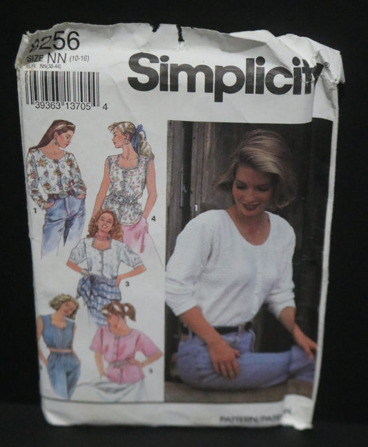 Simplicity 8256 Misses Set of Tops Sewing Pattern - UNCUT - Size 10 - 16