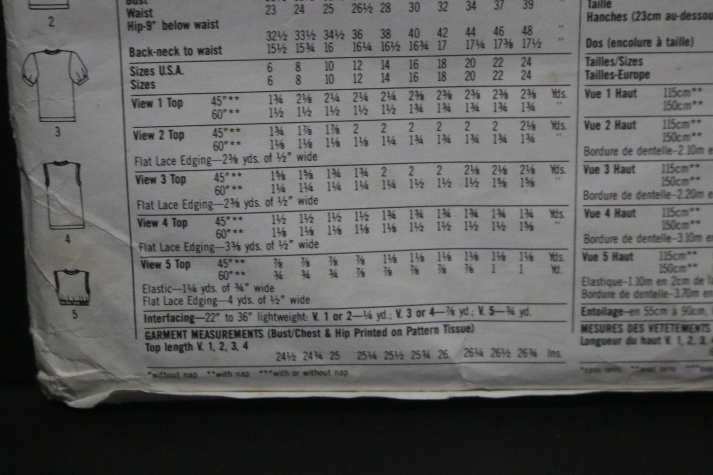 Simplicity 8256 Misses Set of Tops Sewing Pattern - UNCUT - Size 10 - 16