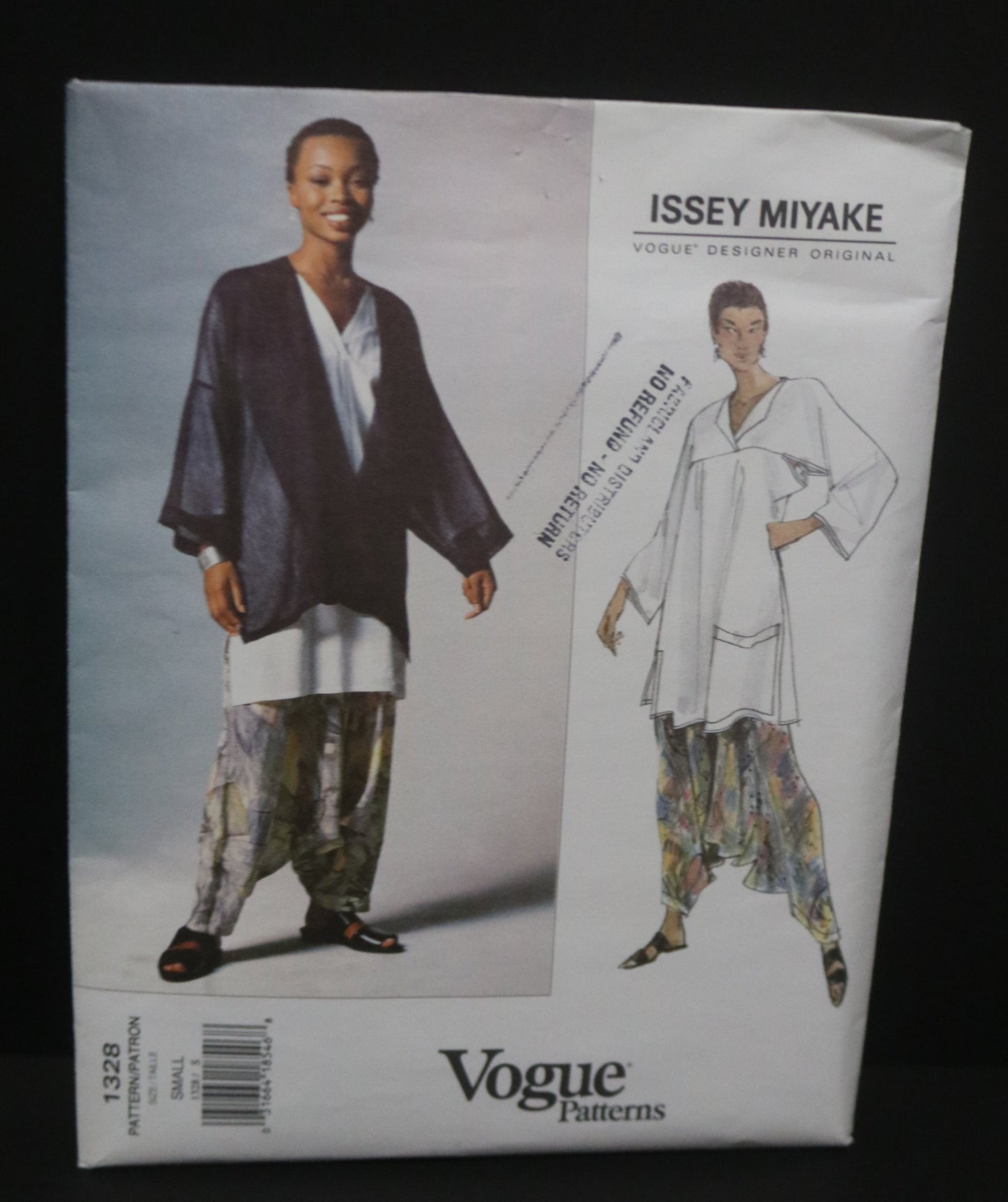 Vogue 1328 Issey Miyake Misses Jacket Top and Pants  Sewing Pattern - UNCUT -  Size Small