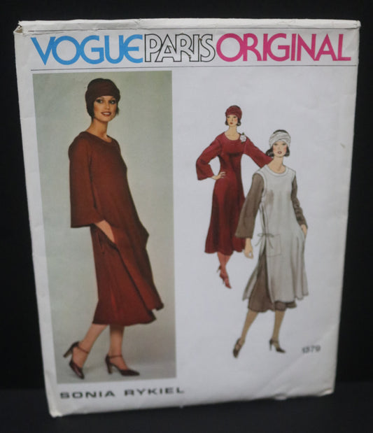 Vogue 1379 Sonia Rykiel Misses Dress Tunic and Scarf Sewing Pattern - UNCUT - Size 8