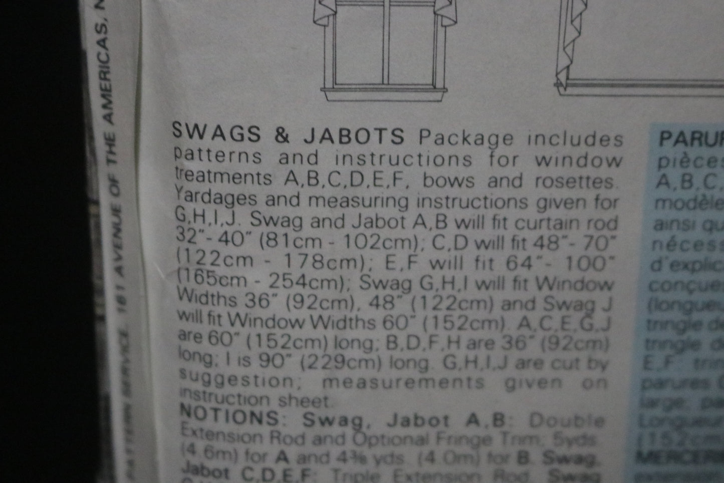 Butterick 5480 Swags and Jabots Sewing Pattern - UNCUT