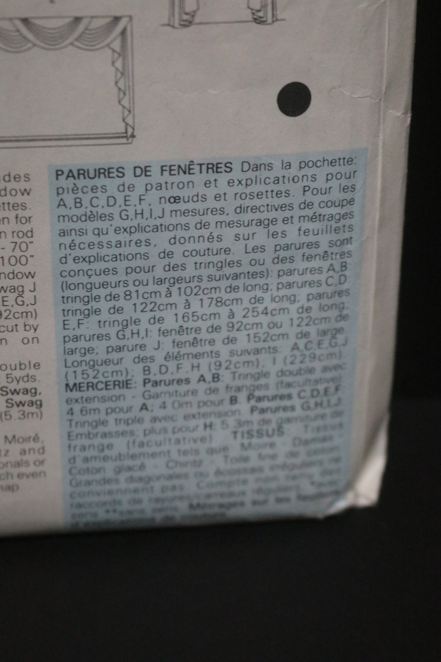 Butterick 5480 Swags and Jabots Sewing Pattern - UNCUT