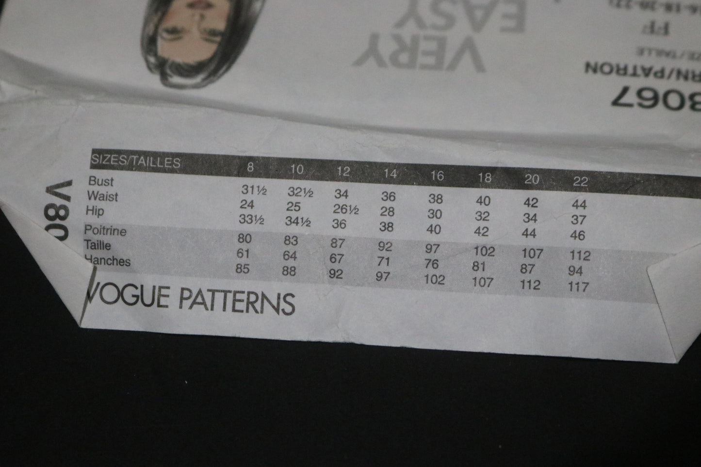 Vogue 8067 Misses Top Skirt and Pants Sewing Pattern - UNCUT - Size 16 18 20 22