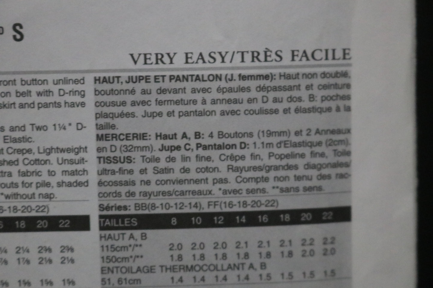 Vogue 8067 Misses Top Skirt and Pants Sewing Pattern - UNCUT - Size 16 18 20 22