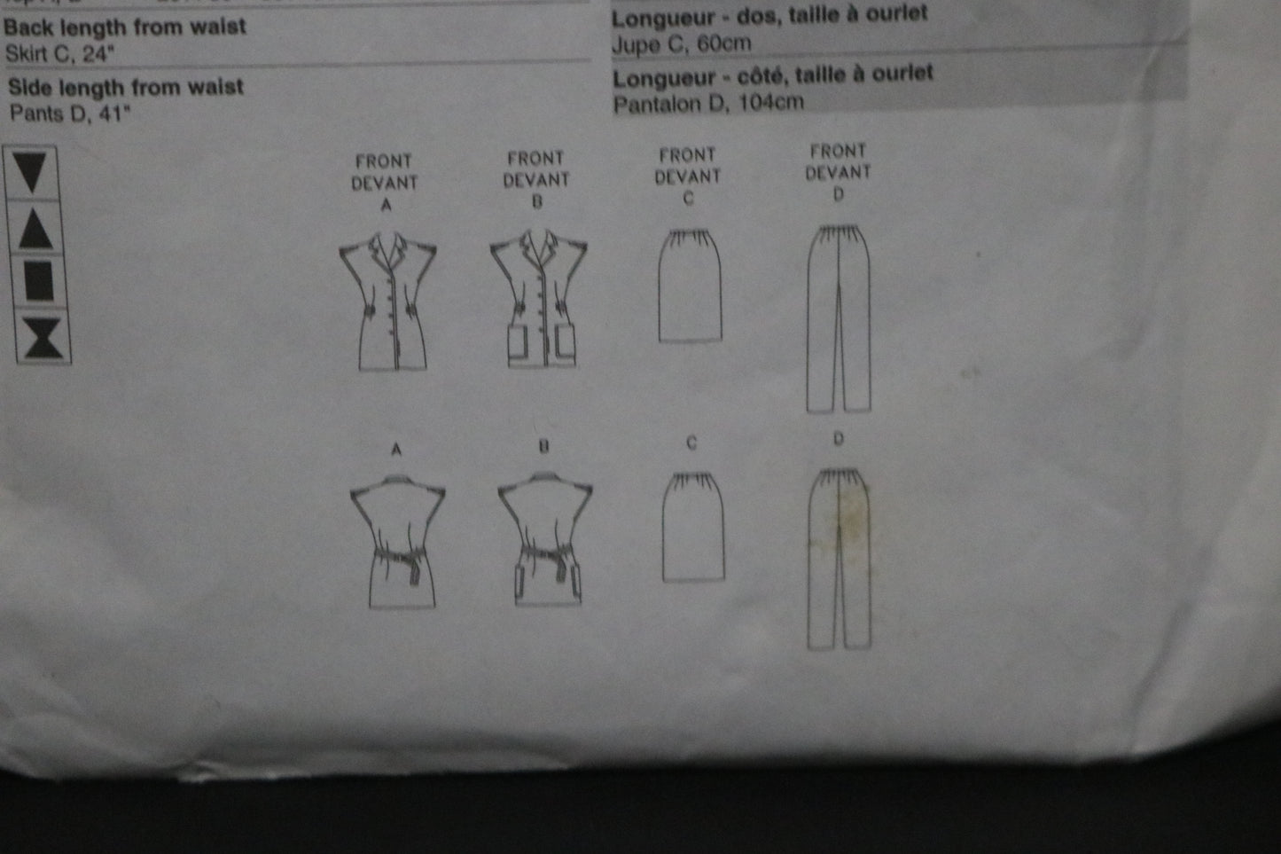 Vogue 8067 Misses Top Skirt and Pants Sewing Pattern - UNCUT - Size 16 18 20 22