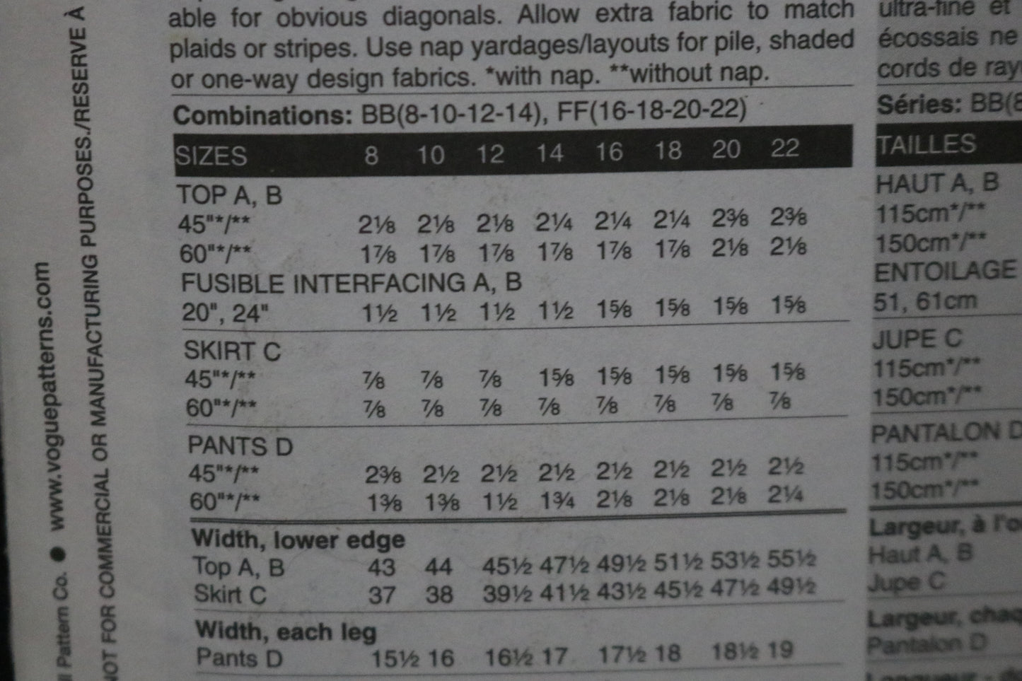 Vogue 8067 Misses Top Skirt and Pants Sewing Pattern - UNCUT - Size 16 18 20 22