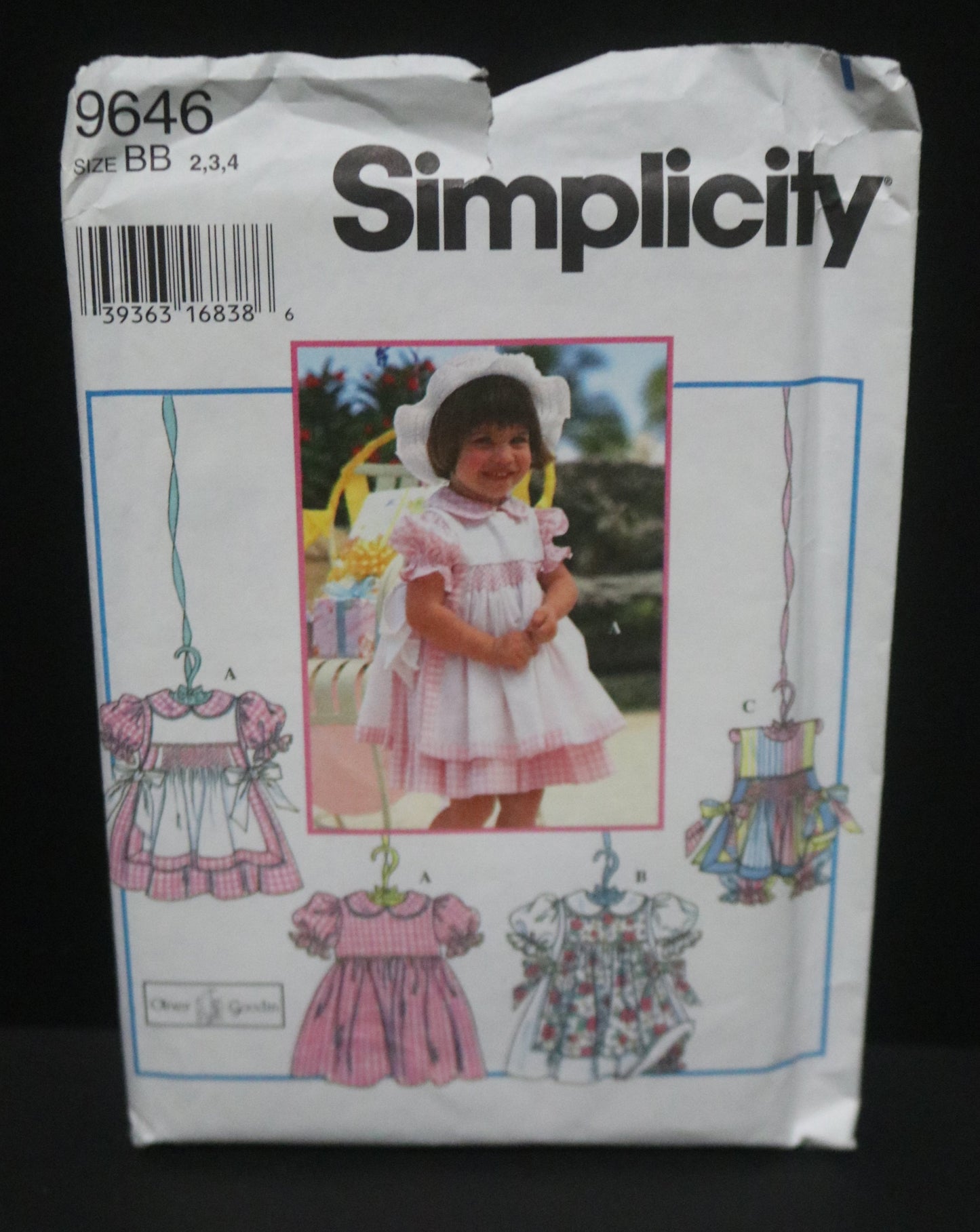 Simplicity 9646  Oliver Goodin Toddlers Girls Dress Sunsuit and Panties Sewing Pattern - UNCUT - Size 2 - 4