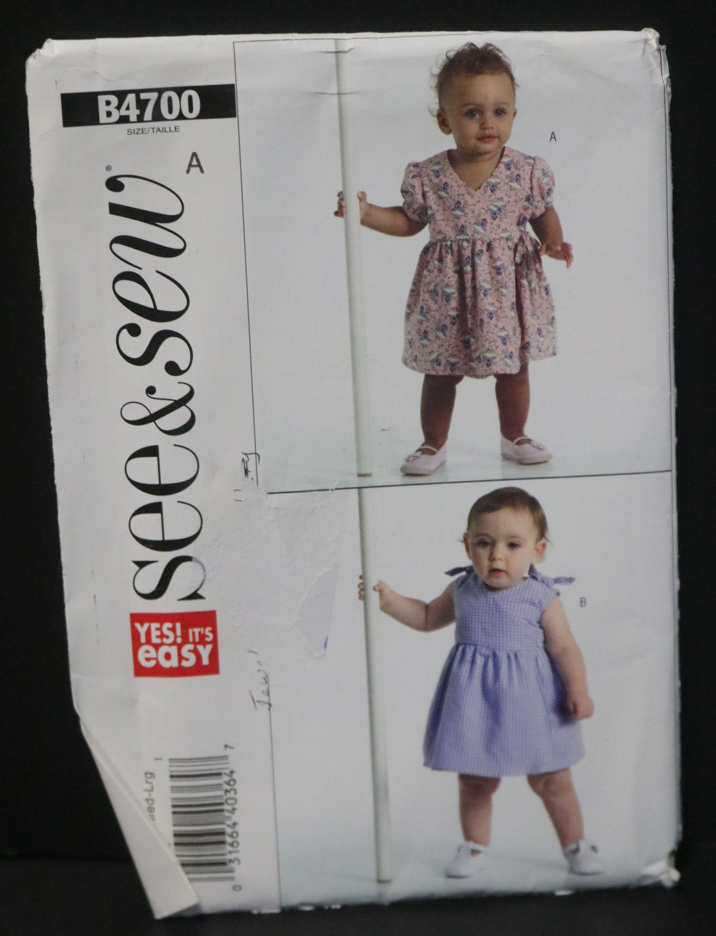 See and Sew 4700 Infants Dress and Panties Sewing Pattern - UNCUT - Size NB - L