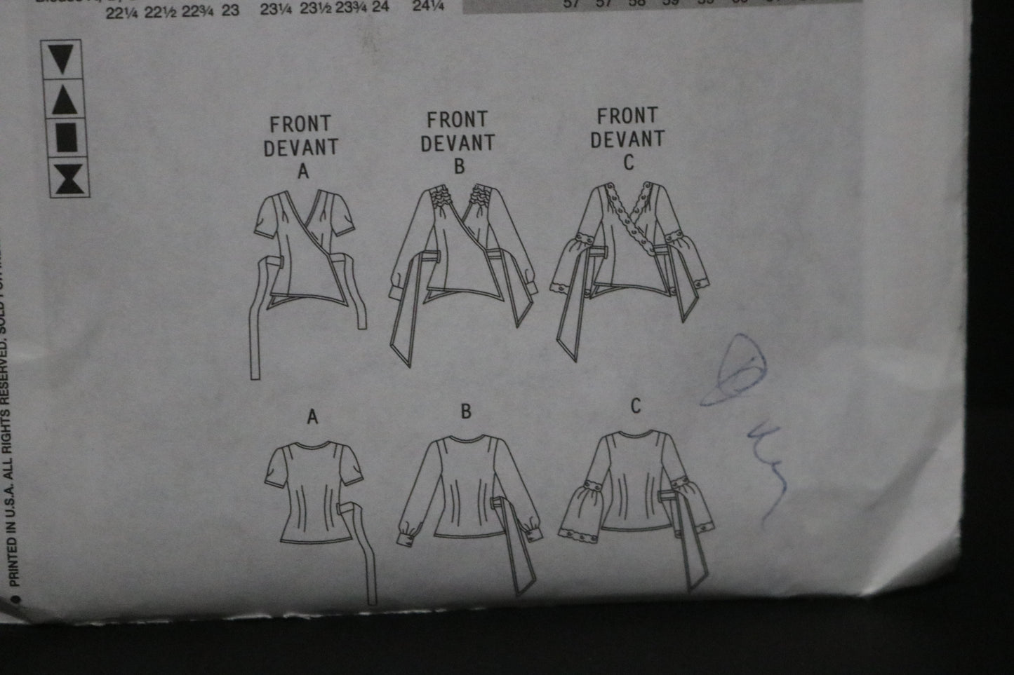 Vogue 8292 Misses Blouse Sewing Pattern - UNCUT - Size 10 12 14