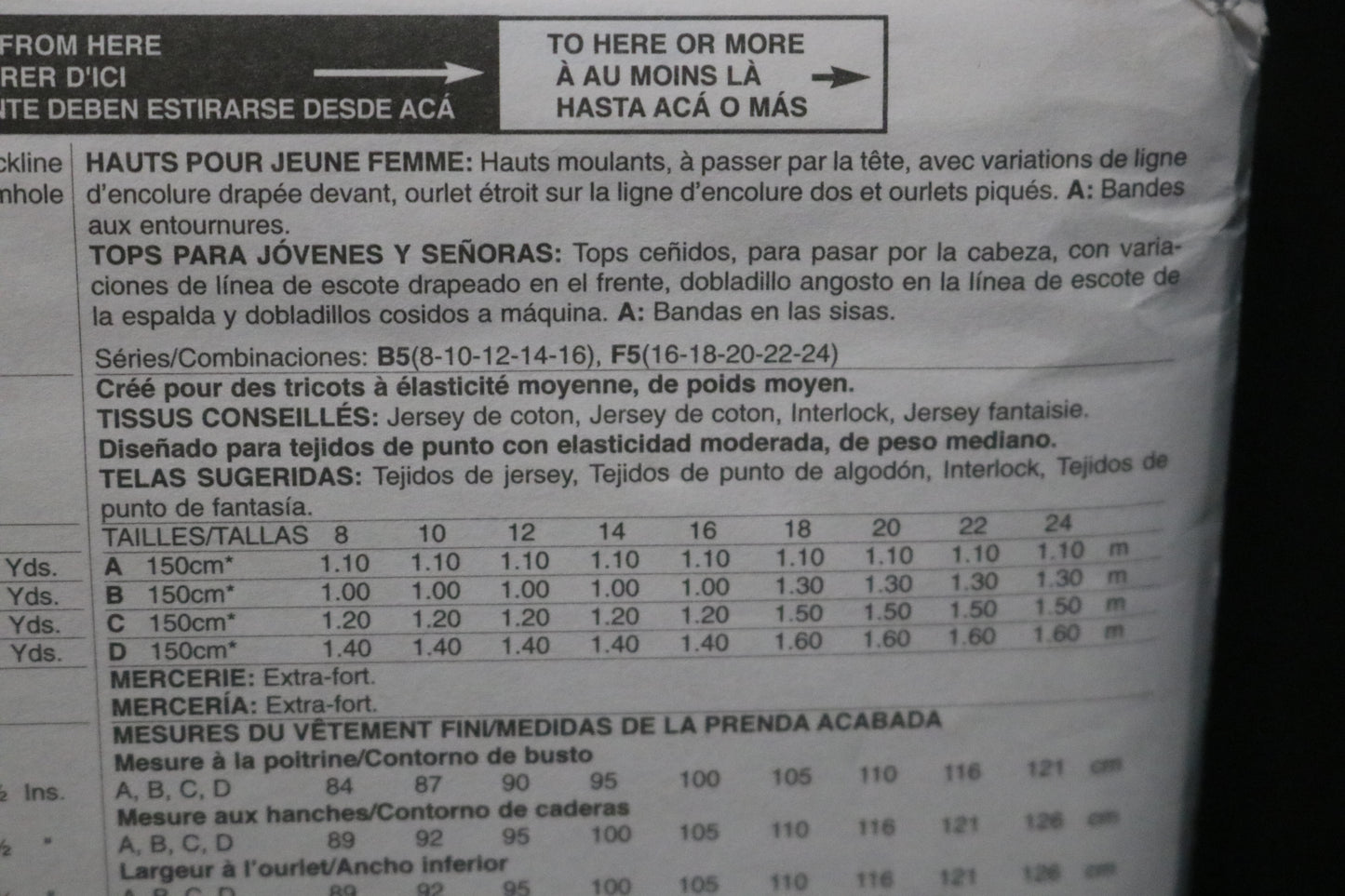 McCalls 6963 Palmer / pletsch Misses Tops Sewing Pattern - UNCUT - Size 16 18 20 22 24