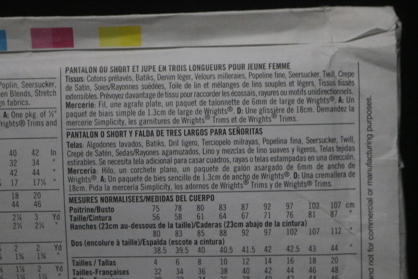 Simplicity 4701 Misses Pants or Shorts and Skirt in Three Lengths Sewing Pattern - UNCUT -  Size 4 6 8 10