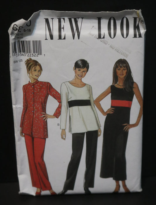New Look 6810 Misses Jacket Top Pants and Skirt Sewing Pattern  - UNCUT - Size 6  - 16