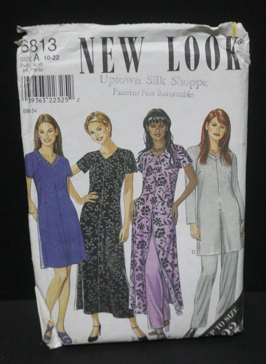 New Look 6813 Misses Dress Tunic and Pants Sewing Pattern - UNCUT - Size 10 - 22