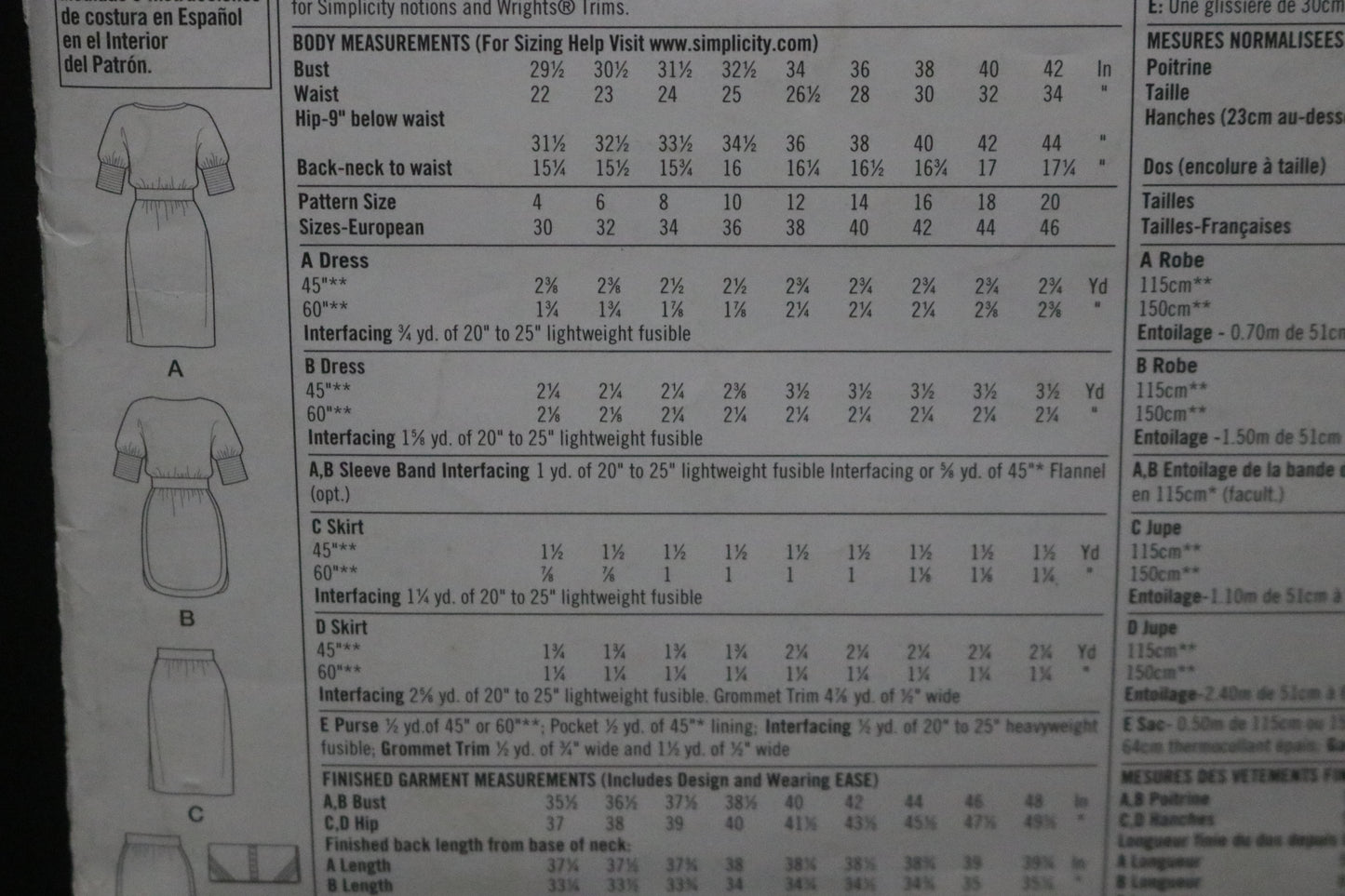 Simplicity 2305 Cynthia Rowley Misses Dresses and Skirts, Each in Two Lengths and Purse Sewing Pattern &nbsp;  UNCUT Size 4 6 8 10 12