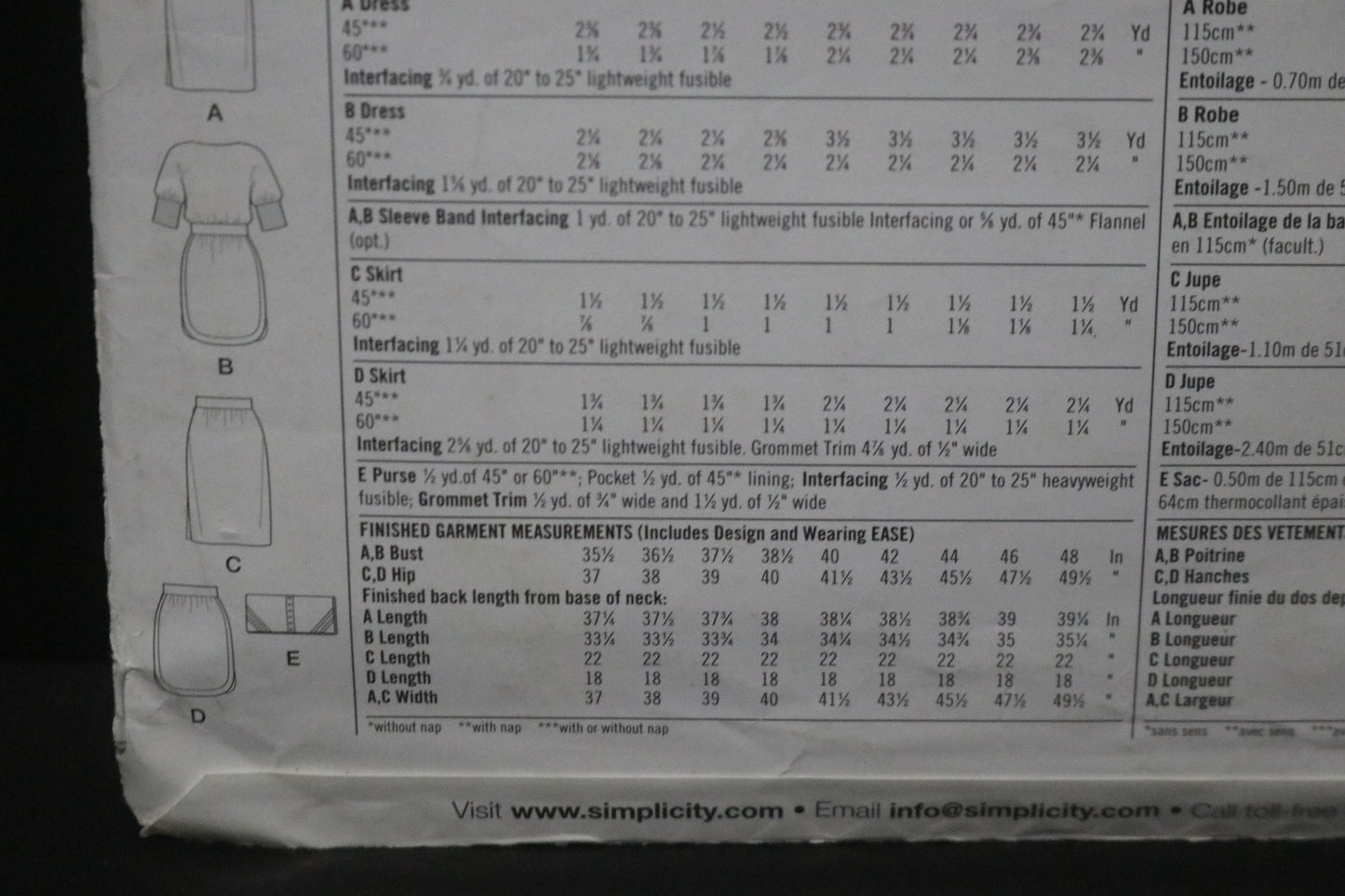 Simplicity 2305 Cynthia Rowley Misses Dresses and Skirts, Each in Two Lengths and Purse Sewing Pattern &nbsp;  UNCUT Size 4 6 8 10 12