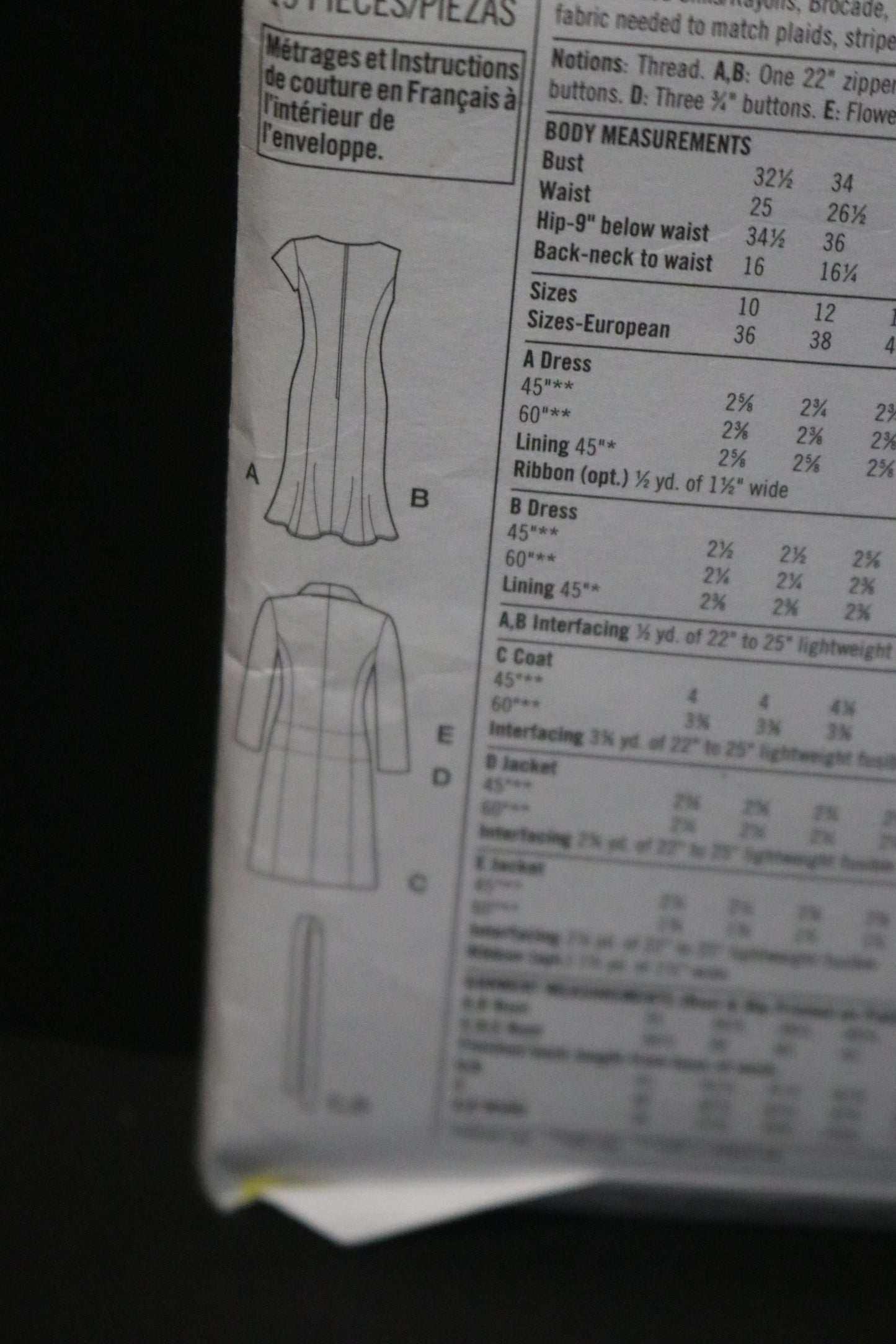 Simplicity 4014 Misses / Womens Unlined Coat or Jacket in Two Lengths and Lined Dress Sewing Pattern UNCUT Size 10 12 14 16 18