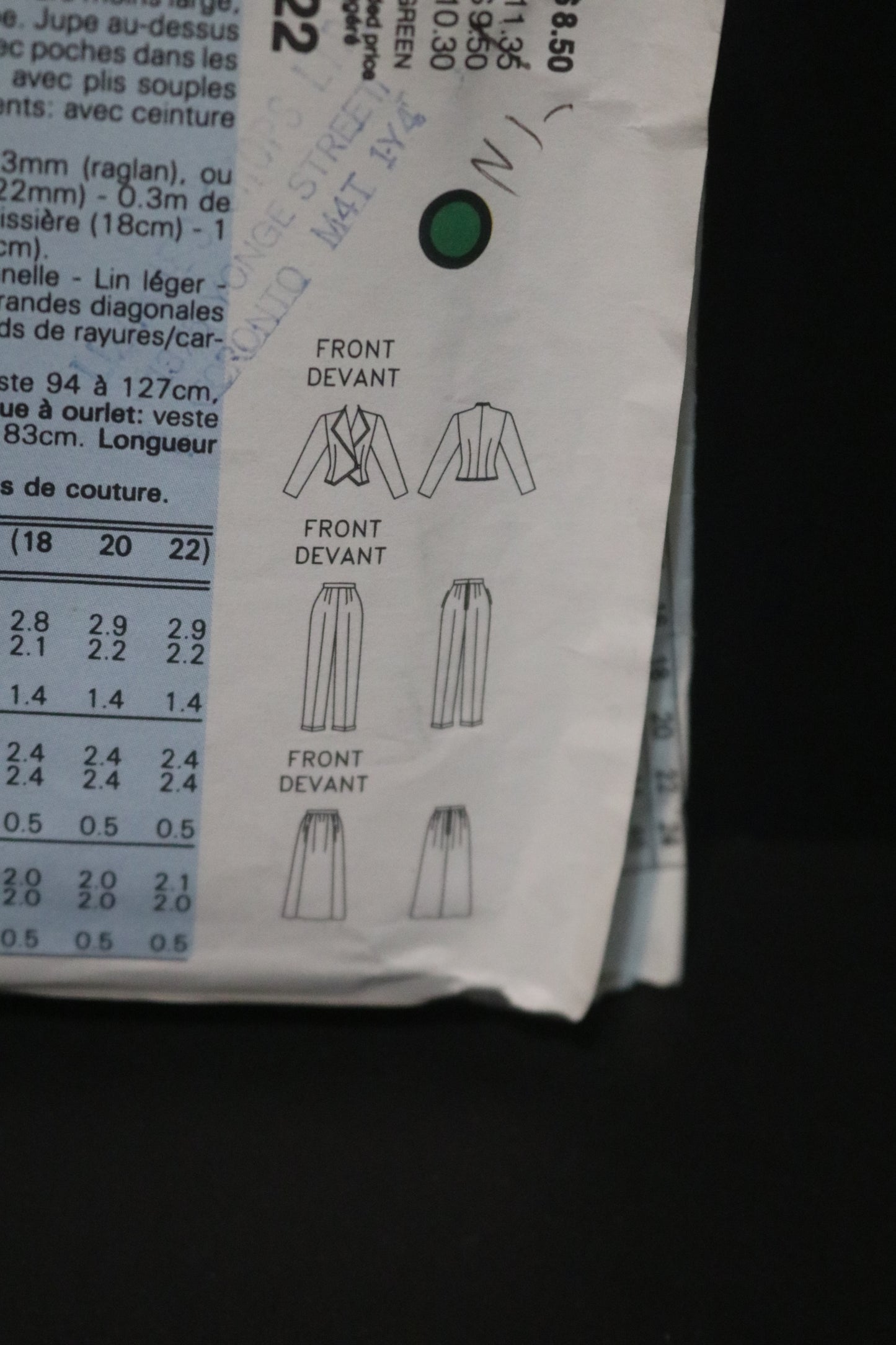 Vogue 7622 Misses / Misses Petite Jacket Skirt and Pants Sewing Pattern - UNCUT - Size 12 14 16