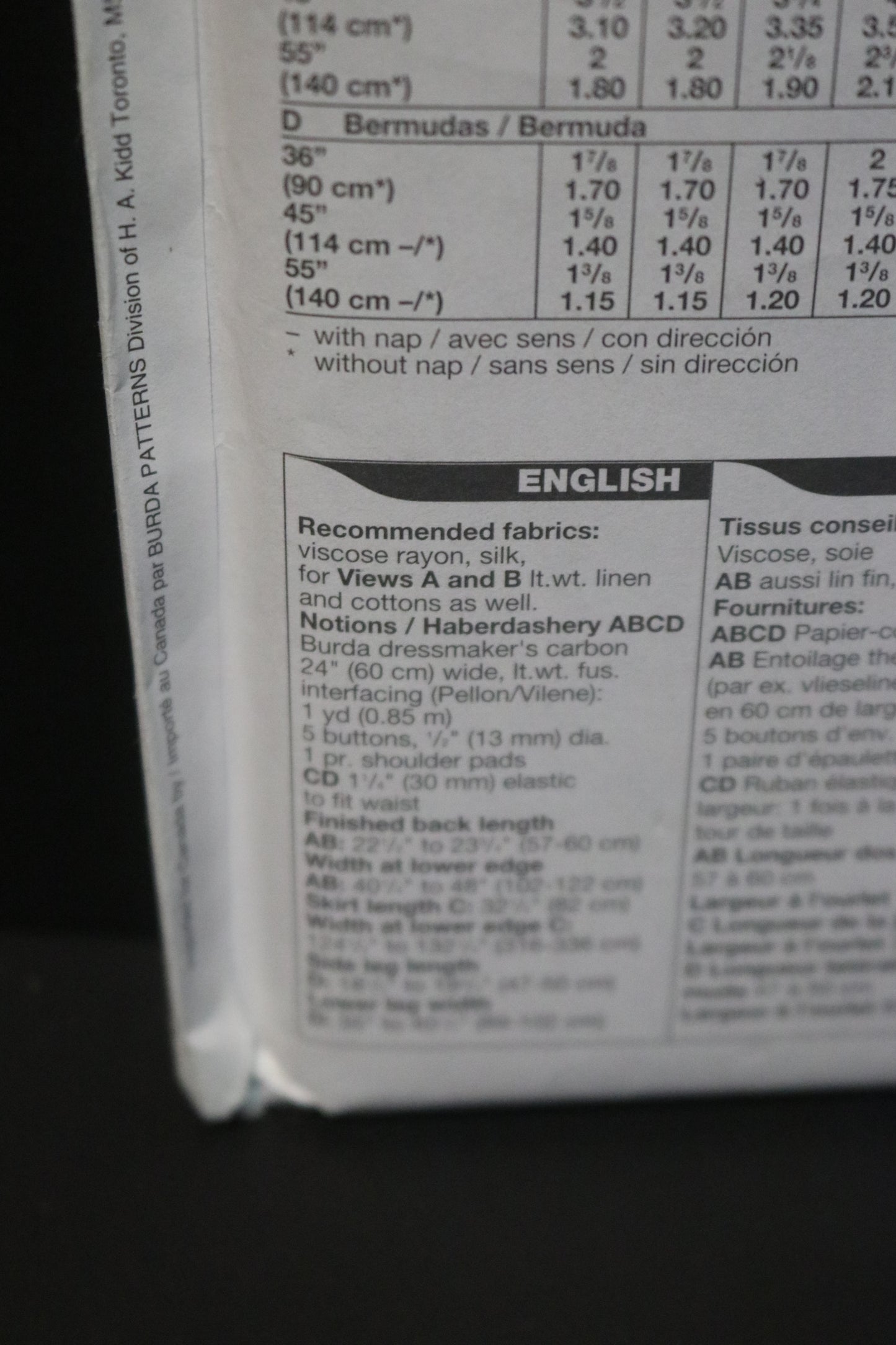 Burda 3753 Misses Blouse Shorts and Skirt  Sewing Pattern - UNCUT - Size 10 12 14 16 18 20