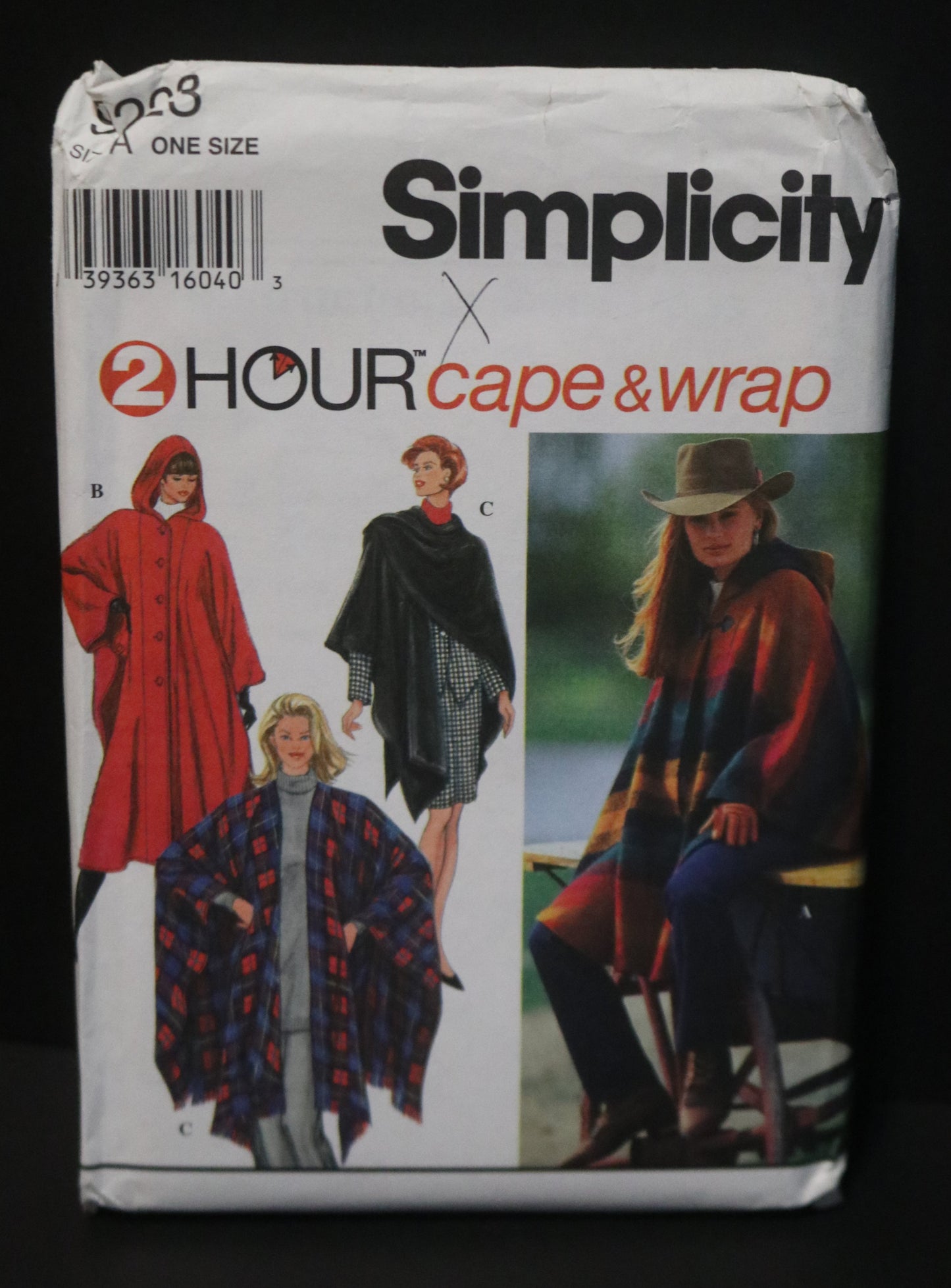 Simplicity 9223 Misses Hooded Cape and Wrap Sewing Pattern - UNCUT - One Size